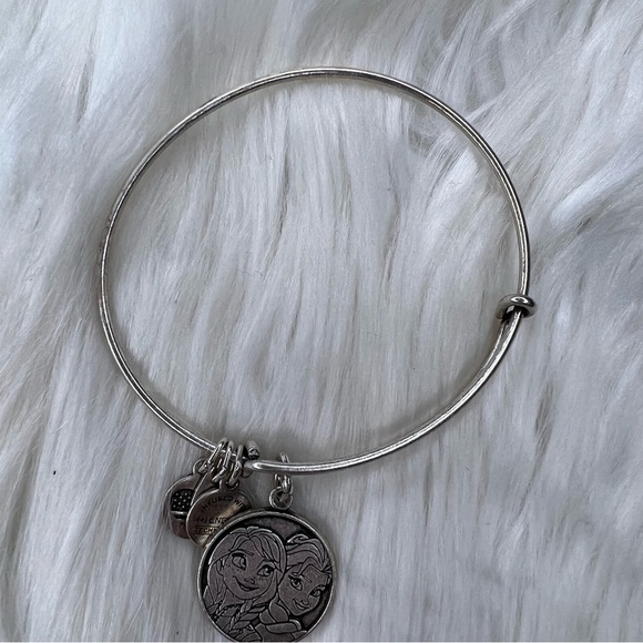Alex and Ani Jewelry - Alex and Ani Disney Parks Rafaelian Silver Anna and Elsa Frozen Charm Bangle